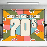 Brauch 70er Jahre Groovig Sonnenschein Streifen Geburtstag Hintergrund